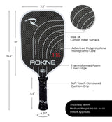 Rokne Pickleball Paddle Taktical Carbon 1.16