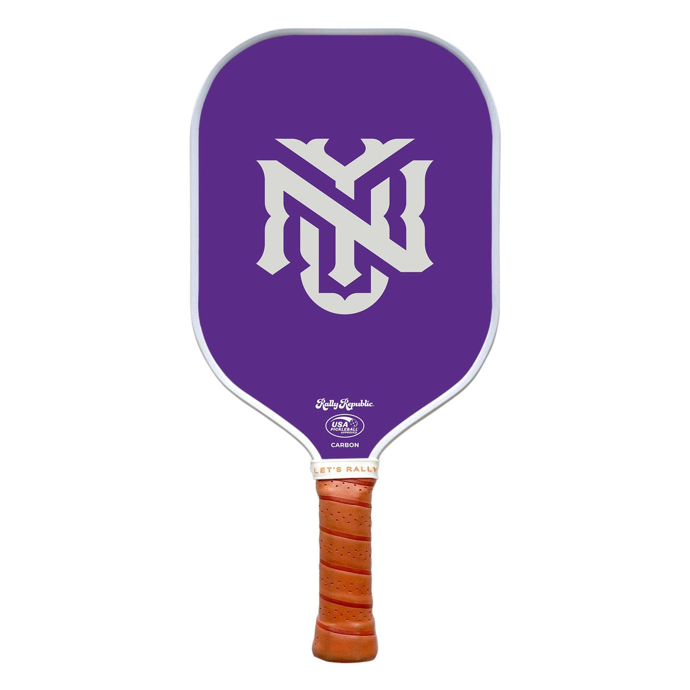 Rally Republic PIckleball Paddle - NYU Violets Purple NYU White Primary Athletic Mark
