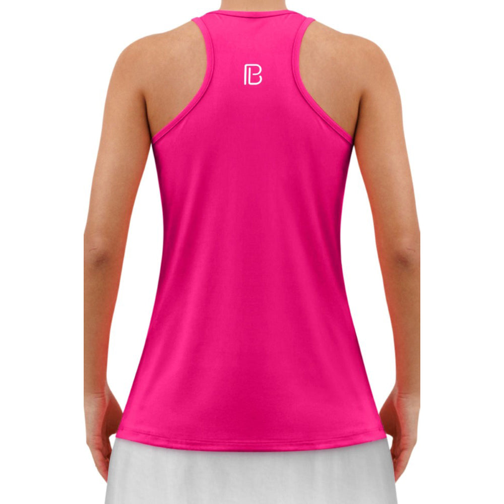 Camiseta sin mangas Picckleball Bella Racerback Diva Pink