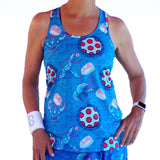 Camiseta de tirantes estilo nadador Bella Picckleball Monstruo Langosta
