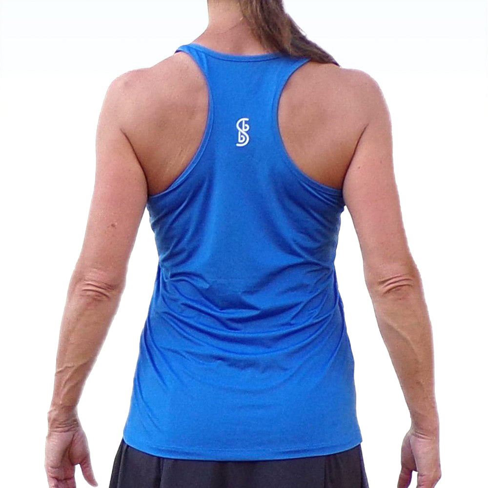 Camiseta sin mangas Picckleball Bella Racerback azul royal