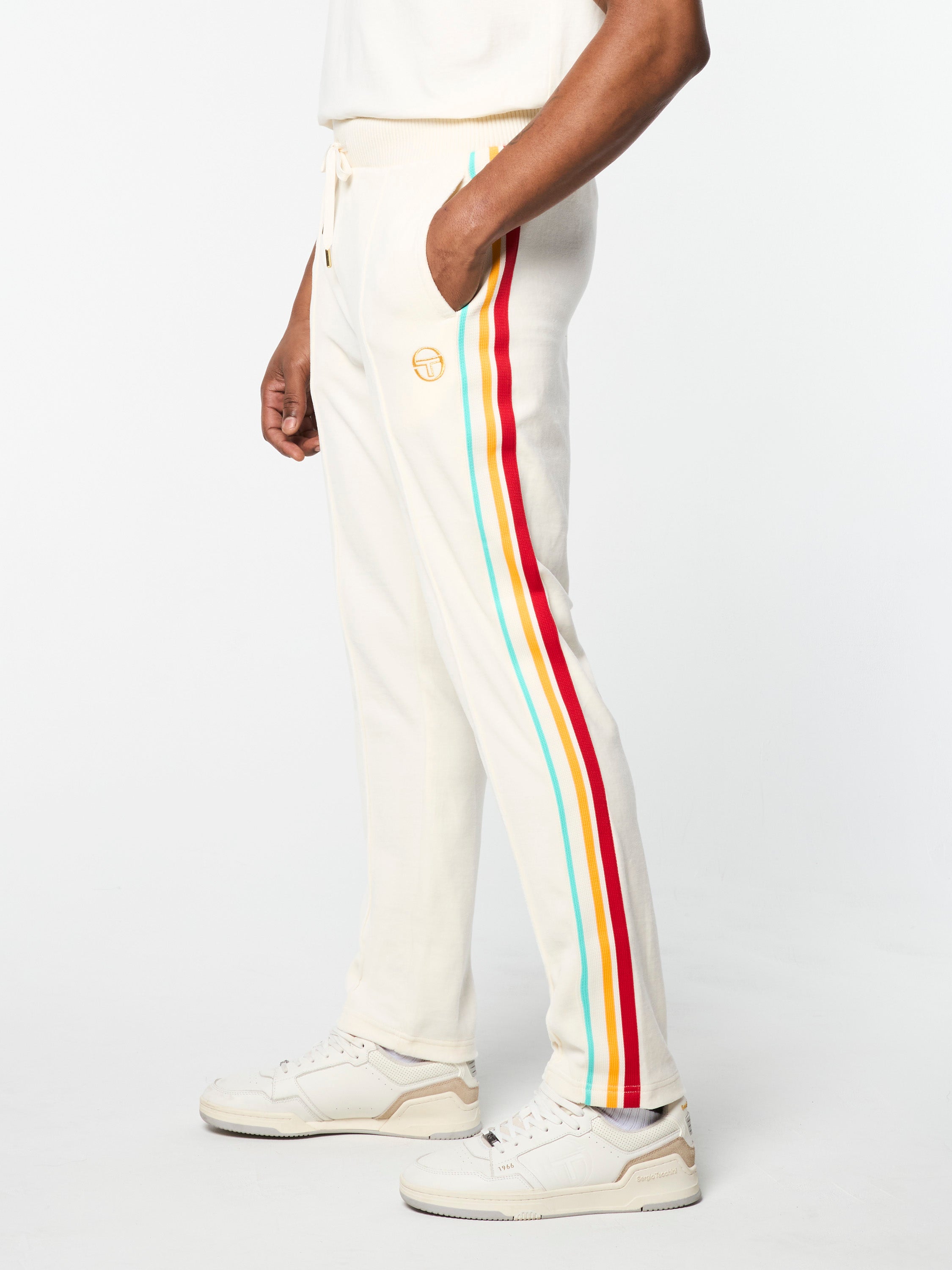 @takimitti Sergio Tacchini Slice Track Pant - Gardenia/ Gold – Racket