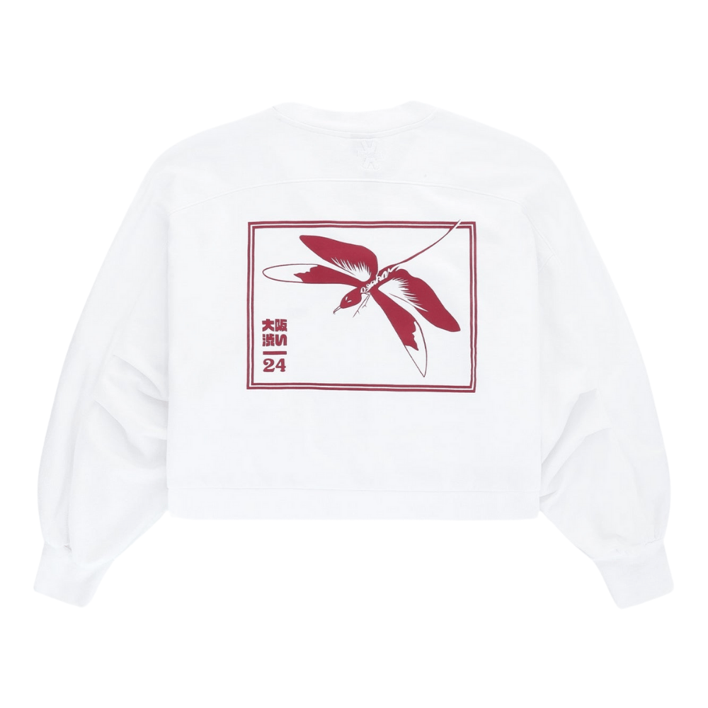 Osaka Women V Neck Cropped Sweater | White