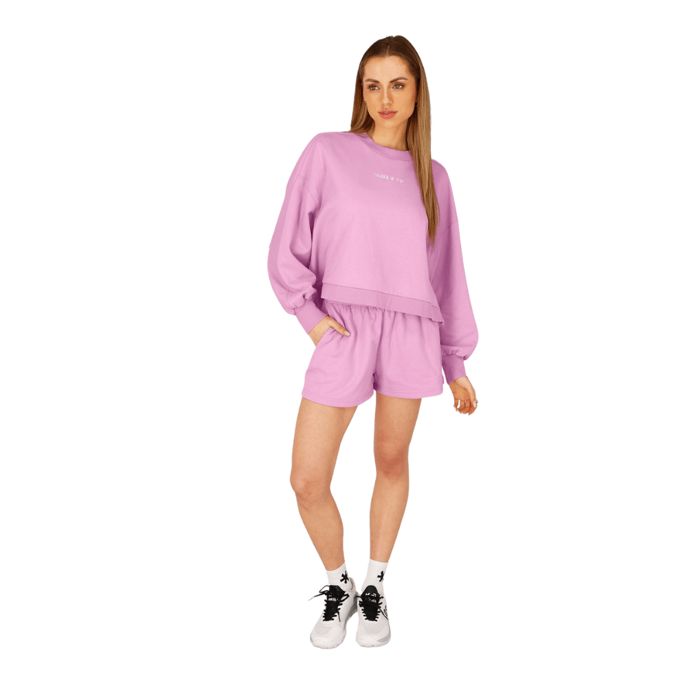 Osaka Women Cropped Sweater | Begonia Pink