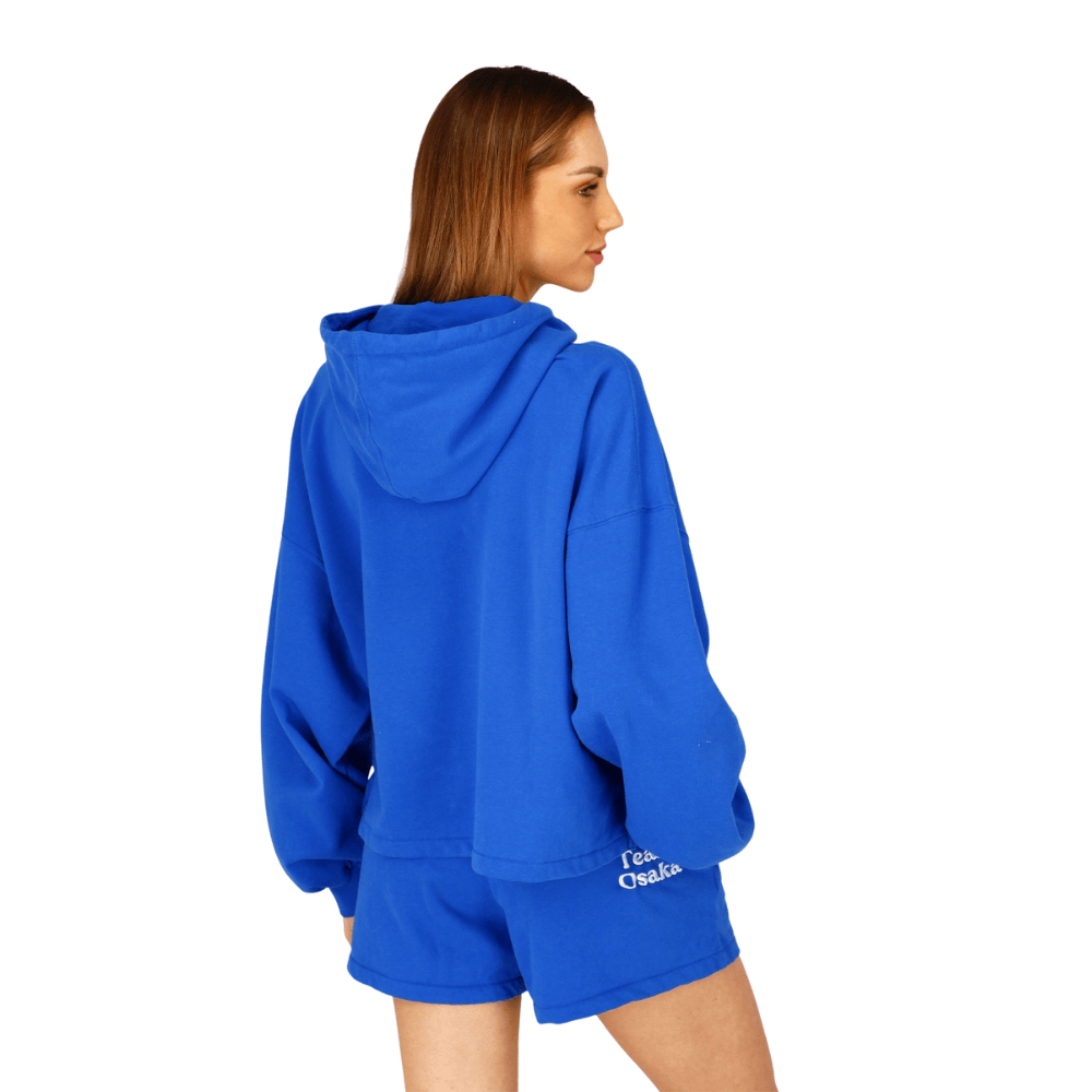 Osaka Women Cropped Hoodie | Princess Blue