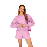 Osaka Women Cropped Sweater | Begonia Pink