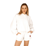 Osaka Women Cropped Hoodie | White