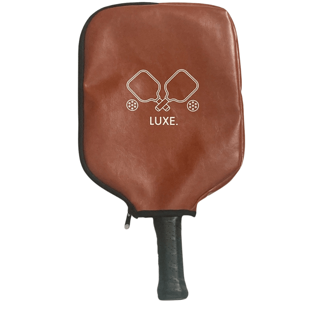Luxe Pickleball Faux Leather Paddle Cover