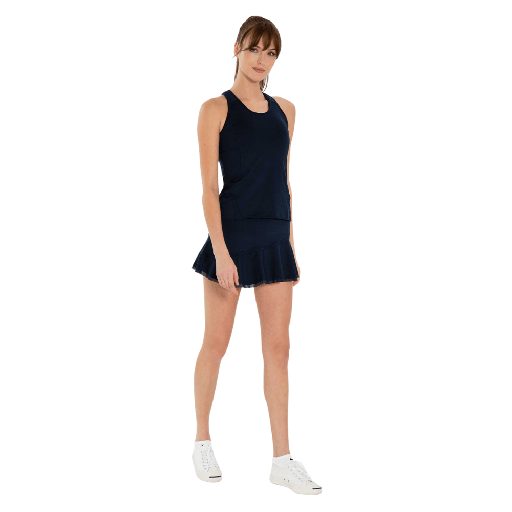 inPhorm NYC Tennis Classic 13 1/2" Flounce Skirt - Midnight