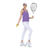 inPhorm NYC Double-Layered "T" Racer Back Camila Tank - Lavender/Black