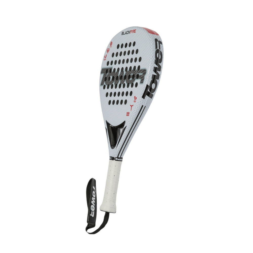 Tower Padel Racket Black Fire | White Carbon