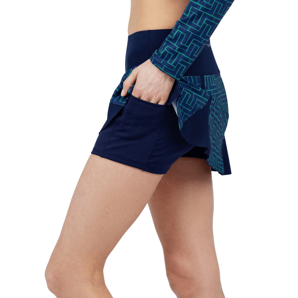 inPhorm NYC Alyssa A-Line Eco-Friendly Skort - Ink Tessel/Ink