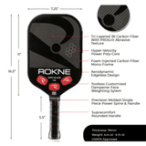 Rokne Pickleball Paddle Aero Blade 1.19
