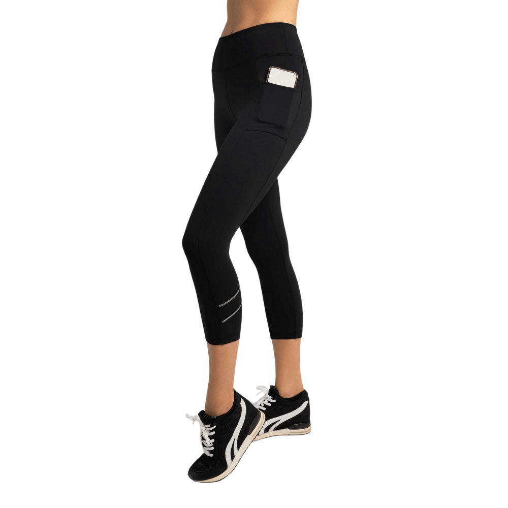 inPhorm NYC Zone Capri Legging - Black/Silver