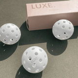 Luxe Pickleball White Pickleballs - Pack of 3