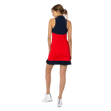 inPhorm NYC Kai 17" Pleated Skirt - Poppy/Midnight