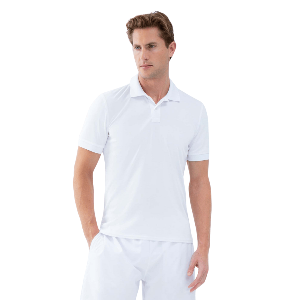 inPhorm NYC Performance Men's Classic Tennis Rib Collar Polo - White