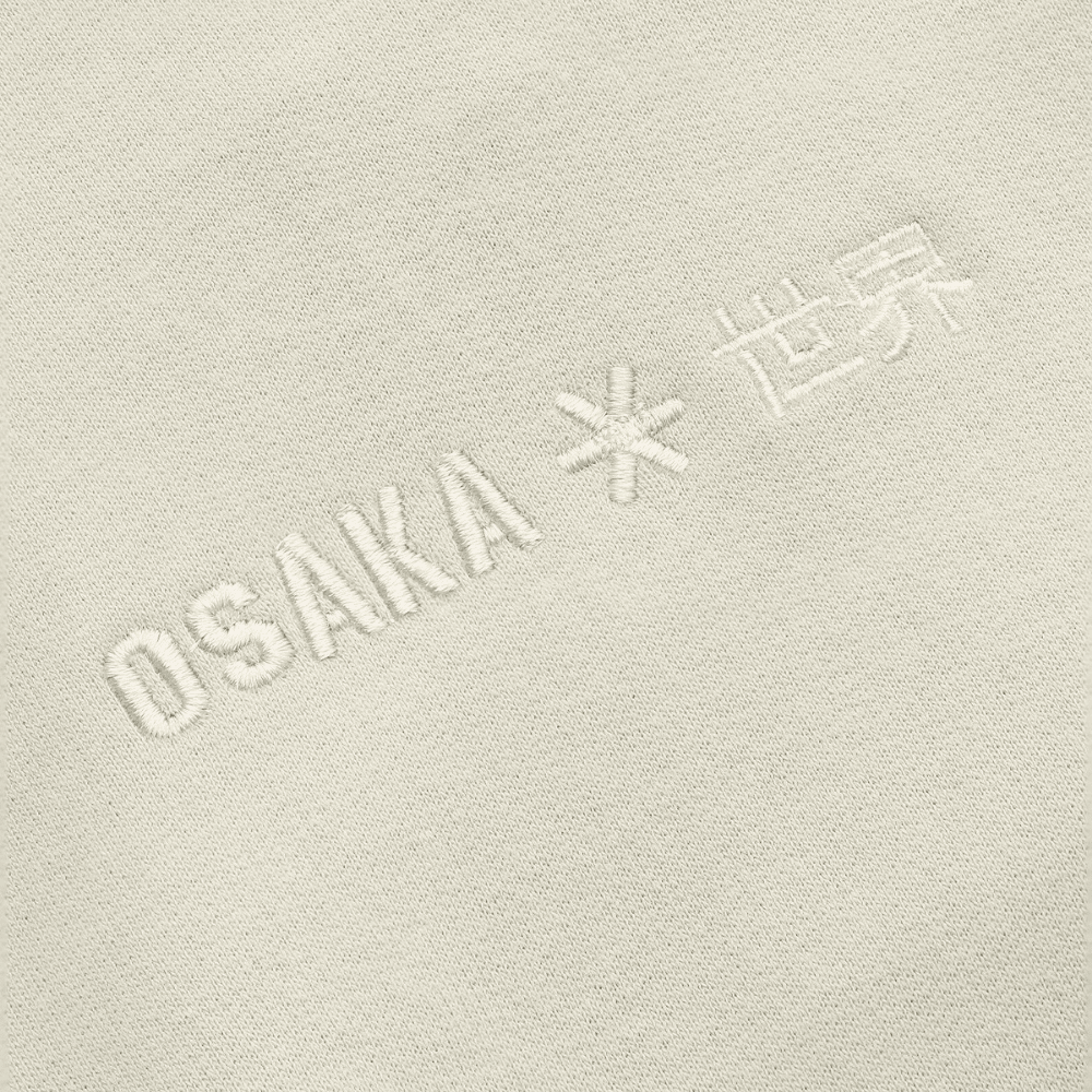 Osaka Women Cropped Hoodie - Logo | Warm Grey