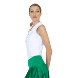 inPhorm NYC Alexa Performance Sleeveless Polo - White
