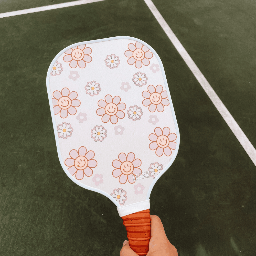 Luxe Pickleball Paddle Smiley | Flower