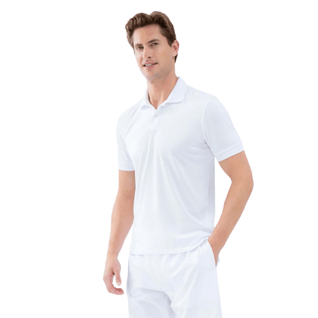 inPhorm NYC Performance Men's Classic Tennis Rib Collar Polo - White