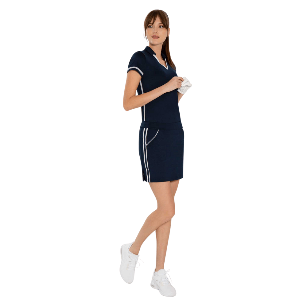 inPhorm NYC Women's Golf 15" Eloise Skirt - Midnight/White