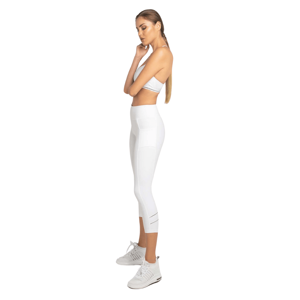 inPhorm NYC Zone Capri Legging - White/Silver