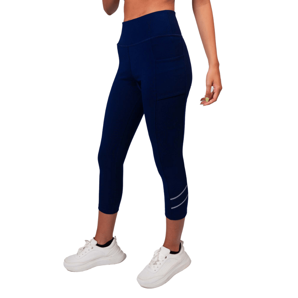 inPhorm NYC Zone Capri Legging - Ink/Silver