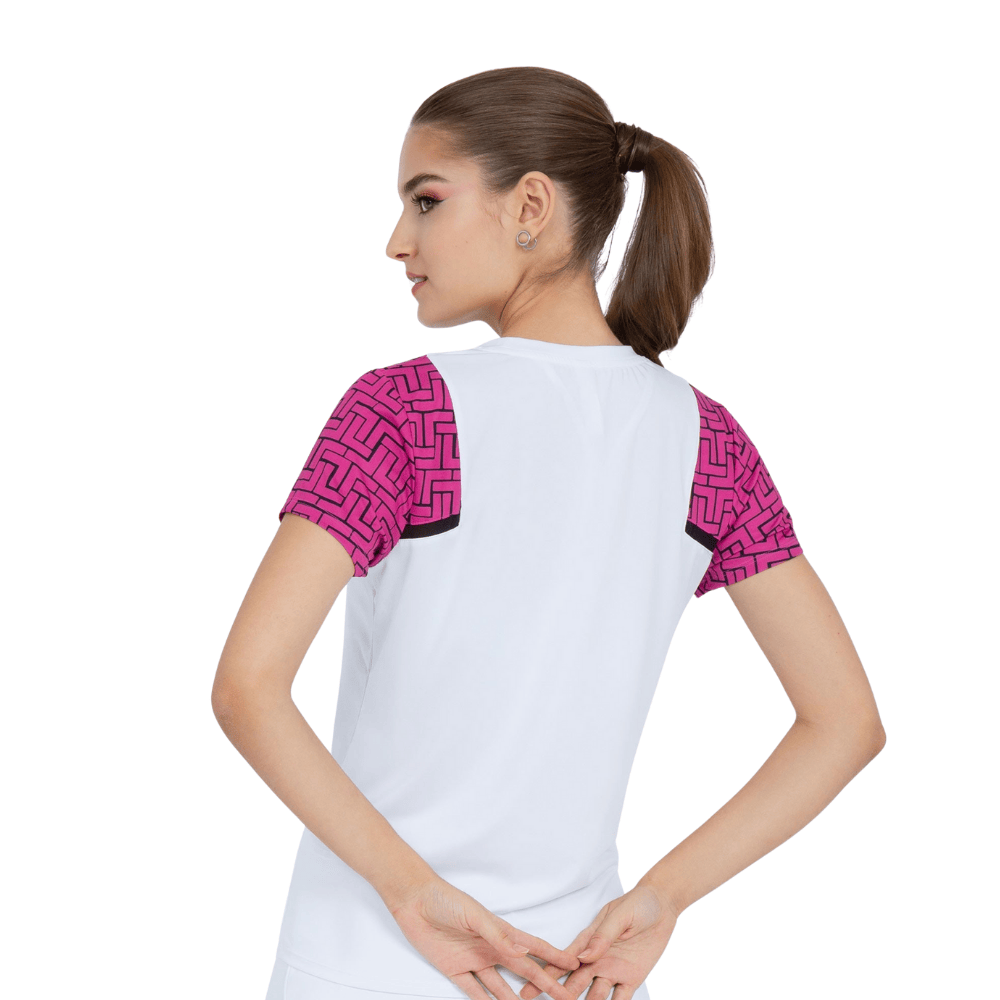 inPhorm NYC Colorblock Active Sofia Short Sleeve Crew Neck - Raspberry Pink