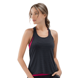 inPhorm NYC Aubrey Double Layer Athleisure Tank - Fuchsia/Black