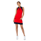 inPhorm NYC Kai 17" Pleated Skirt - Poppy/Midnight