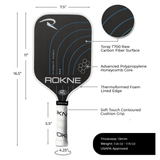 Rokne Pickleball Paddle Curve Classic - RAW