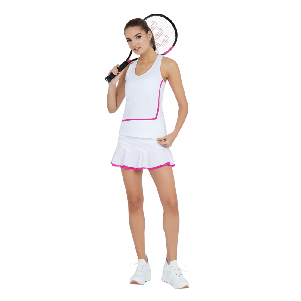 inPhorm NYC Baseline Tank - White/Pink