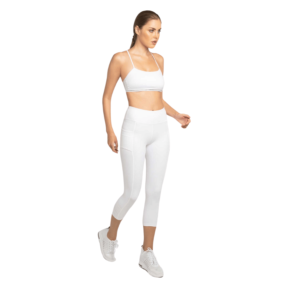 inPhorm NYC Zone Capri Legging - White/Silver