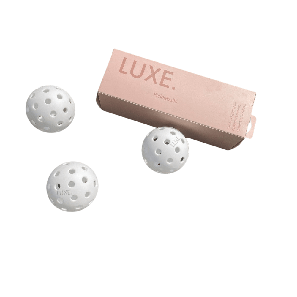 Luxe Pickleball White Pickleballs - Pack of 3