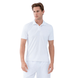 inPhorm NYC Performance Men's Classic Tennis Rib Collar Polo - White
