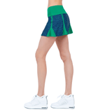 inPhorm NYC Alyssa A-Line Eco-Friendly Skort - Ink Tessel/Ivy