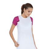inPhorm NYC Colorblock Active Sofia Short Sleeve Crew Neck - Raspberry Pink