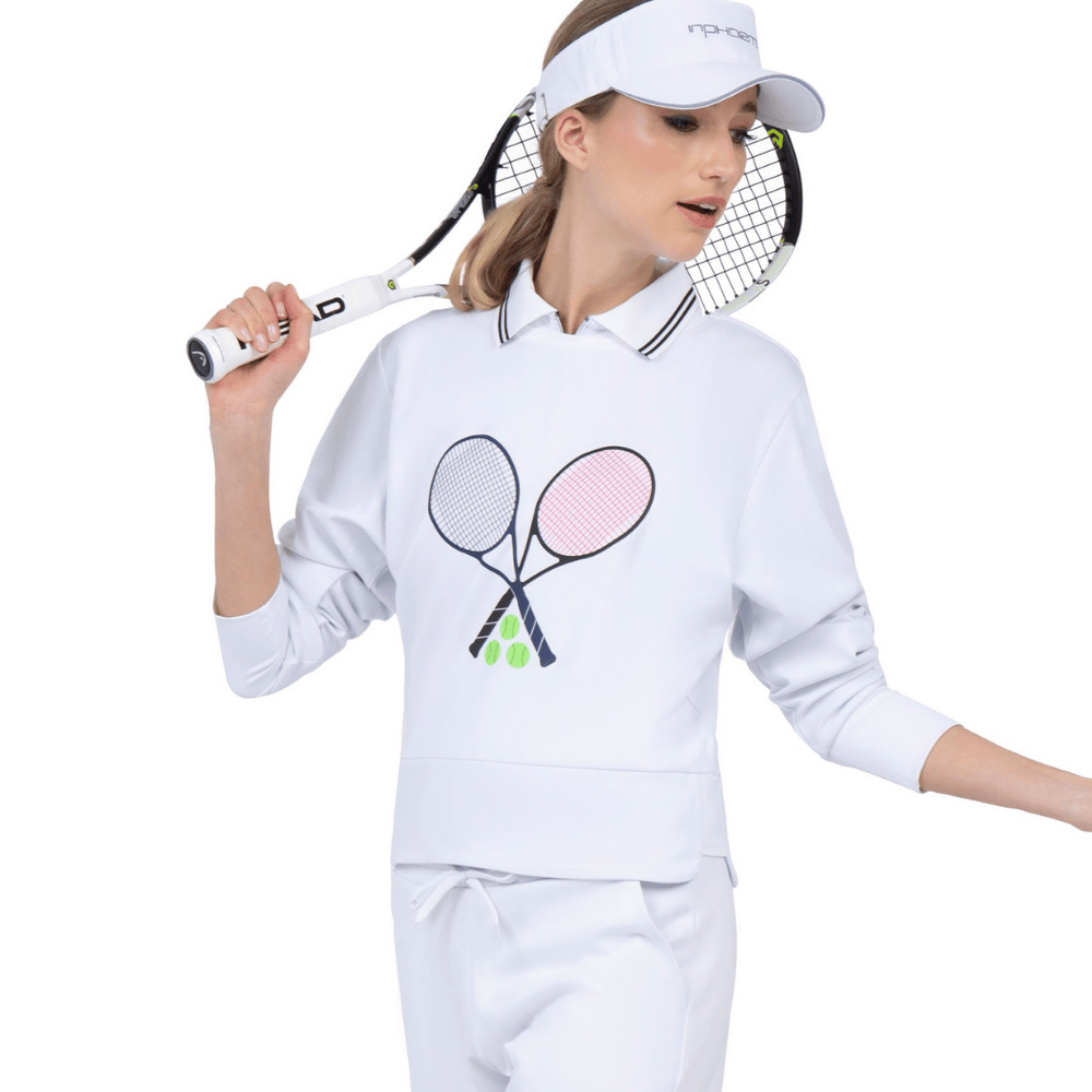 inPhorm NYC Camila Performance Sweatshirt - Tennis Print