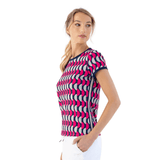 inPhorm NYC Sustainble Harper Short Sleeve Crew Neck - Geo Print
