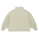 Osaka Women Cropped Half Zip Sweater | Warm Grey