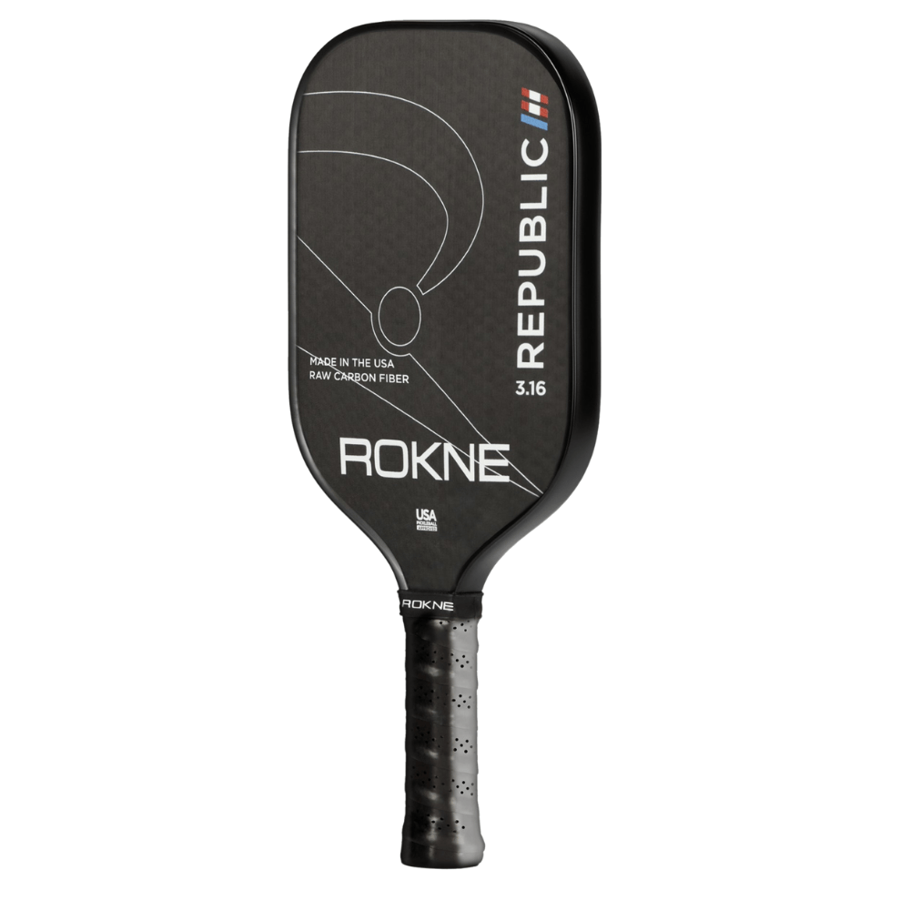 Rokne Pickleball Paddle Republic 3.16 - Raw Carbon Fiber