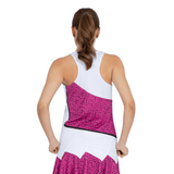 inPhorm NYC Baseline Tank - White/Pink Tessel