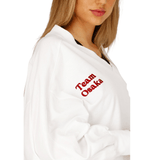Osaka Women V Neck Cropped Sweater | White