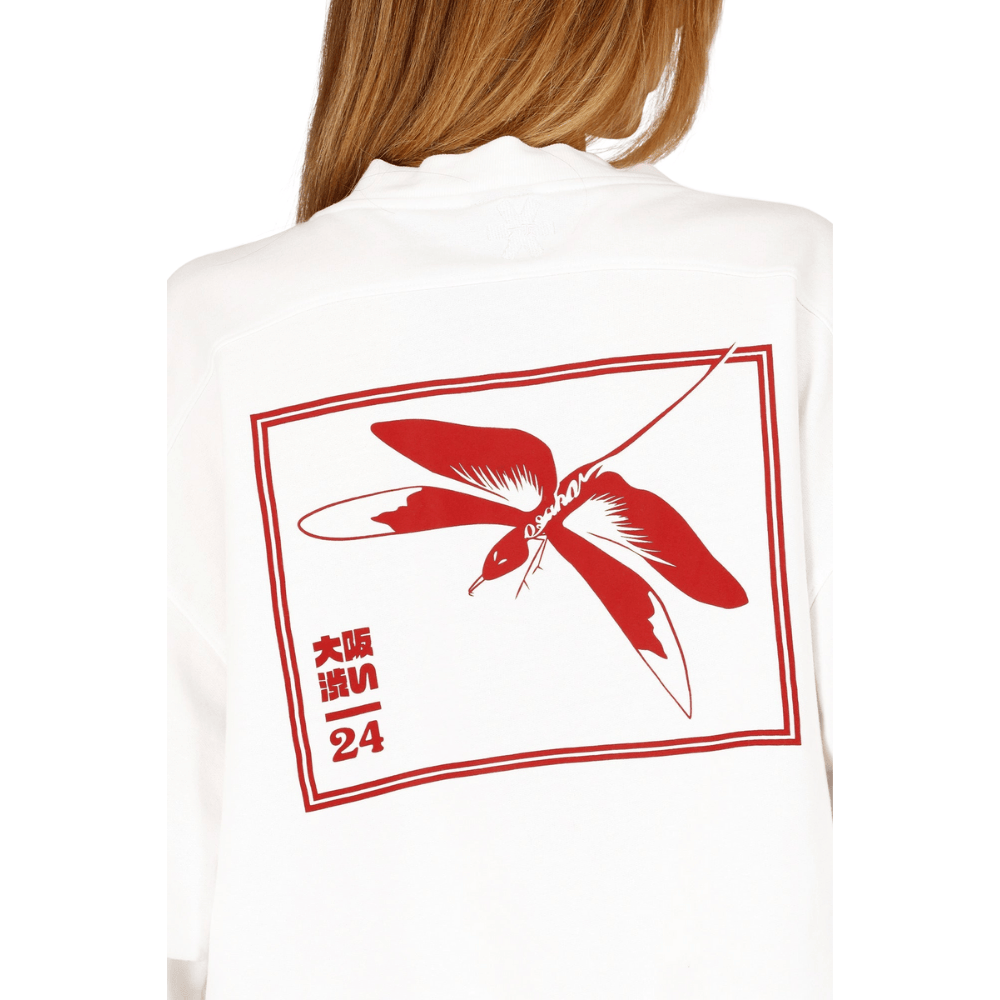 Osaka Women V Neck Cropped Sweater | White