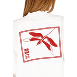 Osaka Women V Neck Cropped Sweater | White