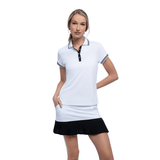 inPhorm NYC Ashley Asymmetrical 15" Pleated Skirt - White/Black
