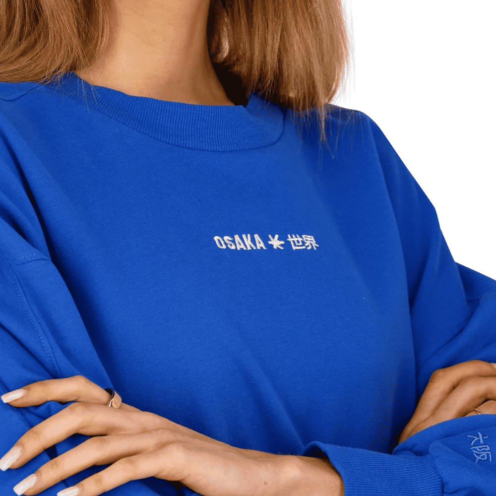 Osaka Women Cropped Sweater | Princess Blue