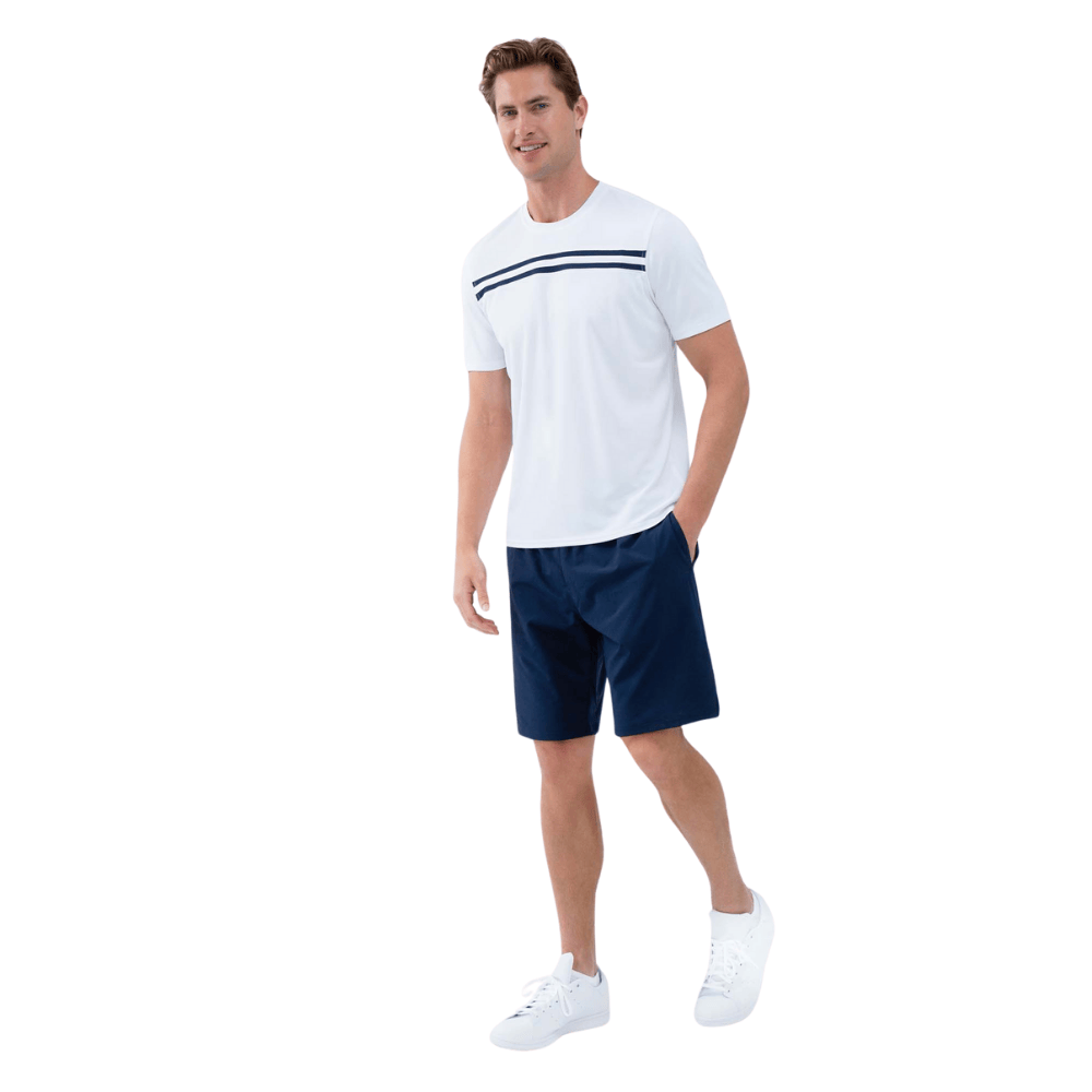inPhorm NYC Performance Men's Tournament Short Sleeve Crew Neck - White/Midnight