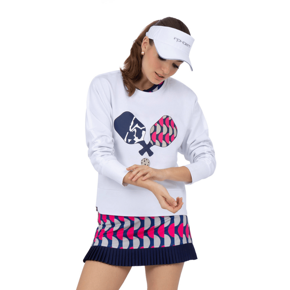 inPhorm NYC Camila Performance Sweatshirt - Pickleball Print